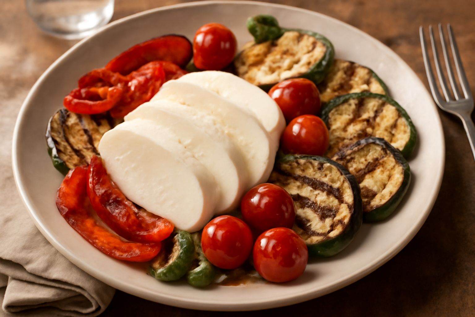 Caciotta fresca con verdure