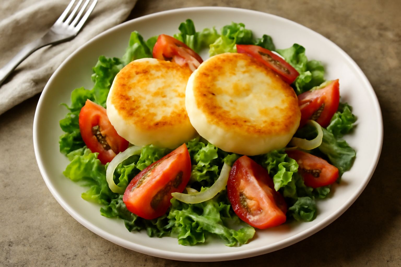 Caciotta su insalata