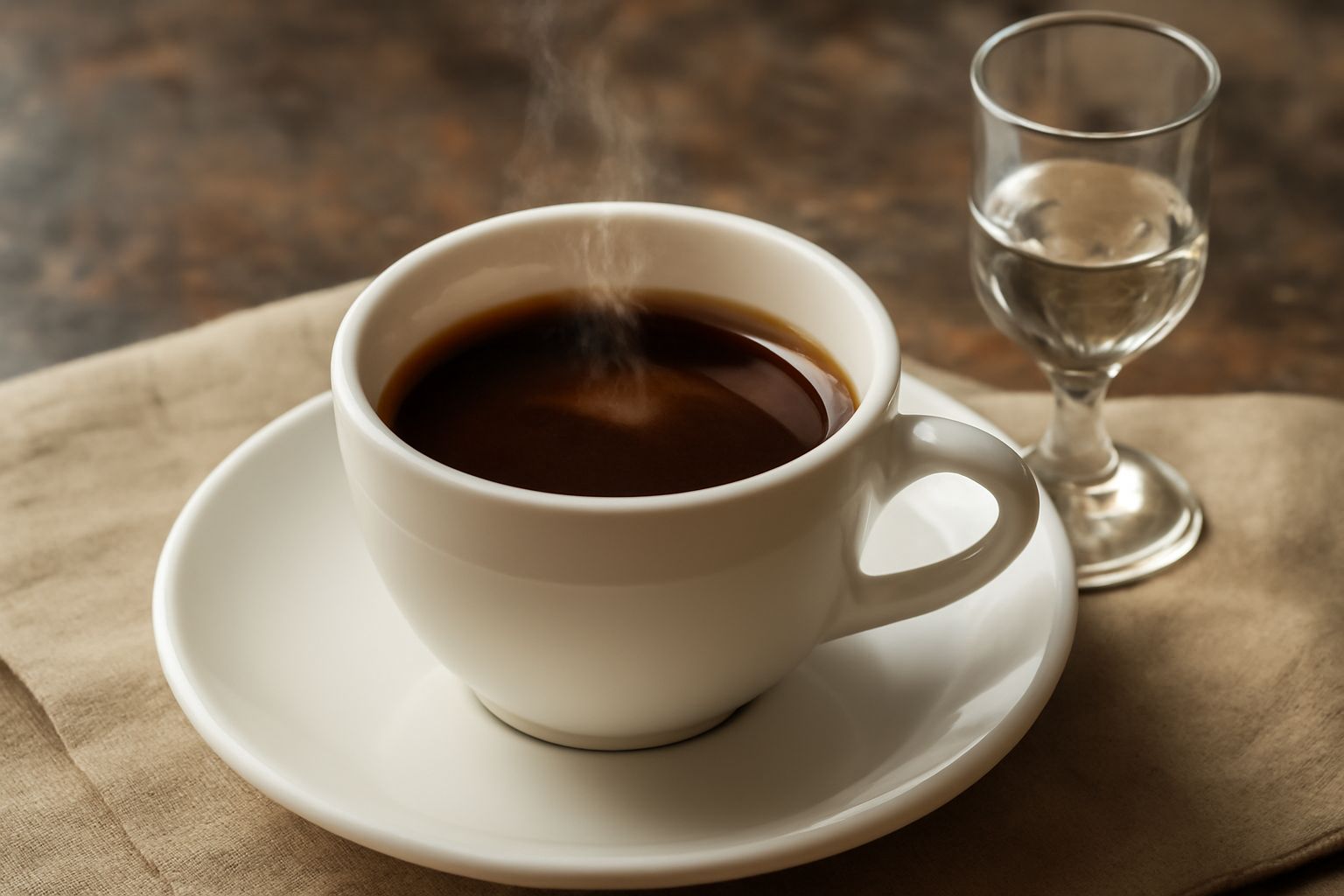 Caffè corretto con grappa