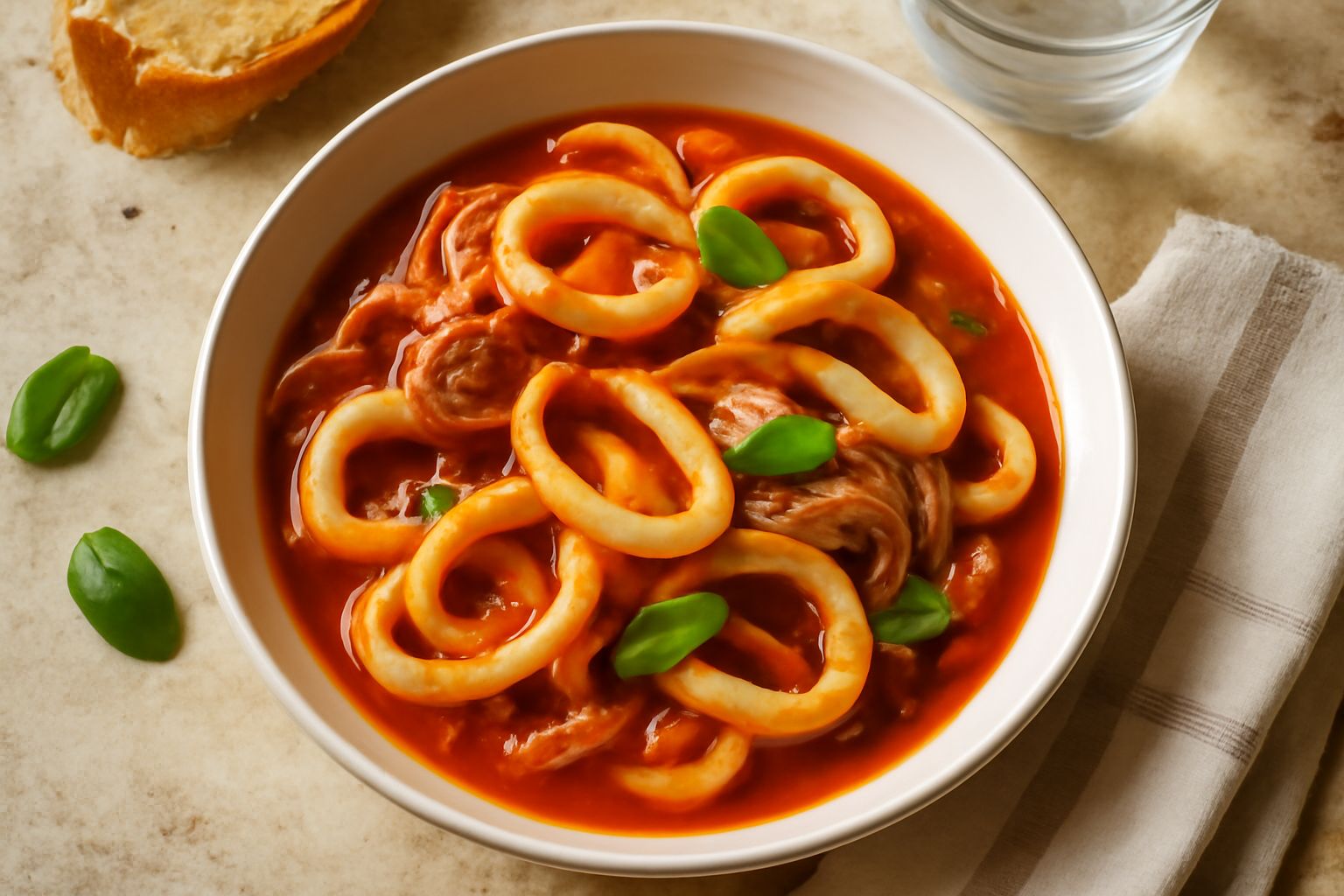 Calamari in umido con pomodoro