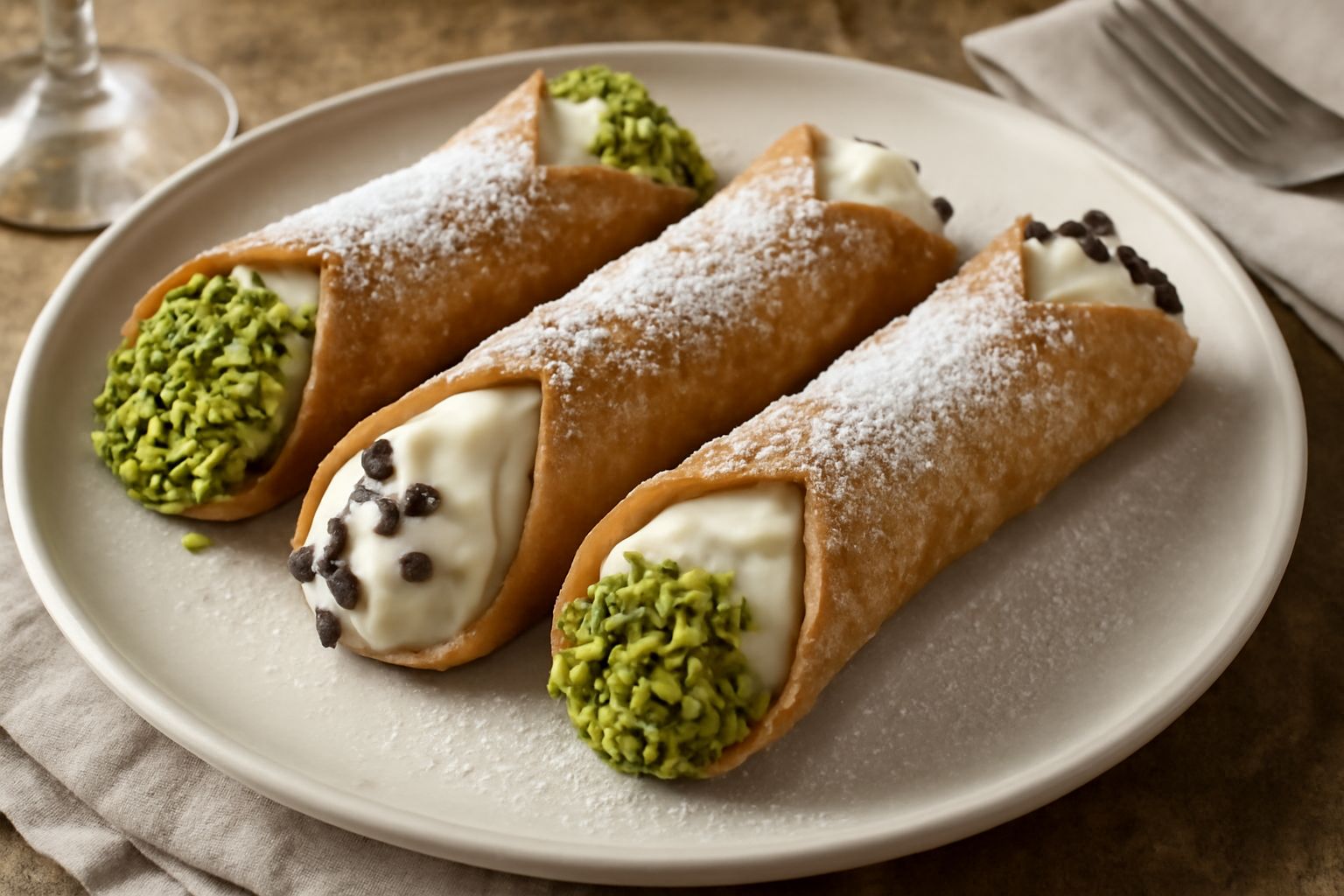 Cannoli ripieni di ricotta
