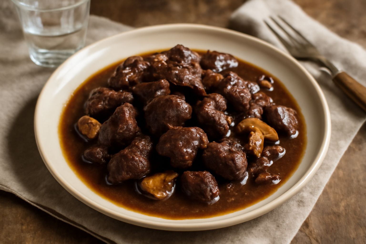 Capriolo ai funghi
