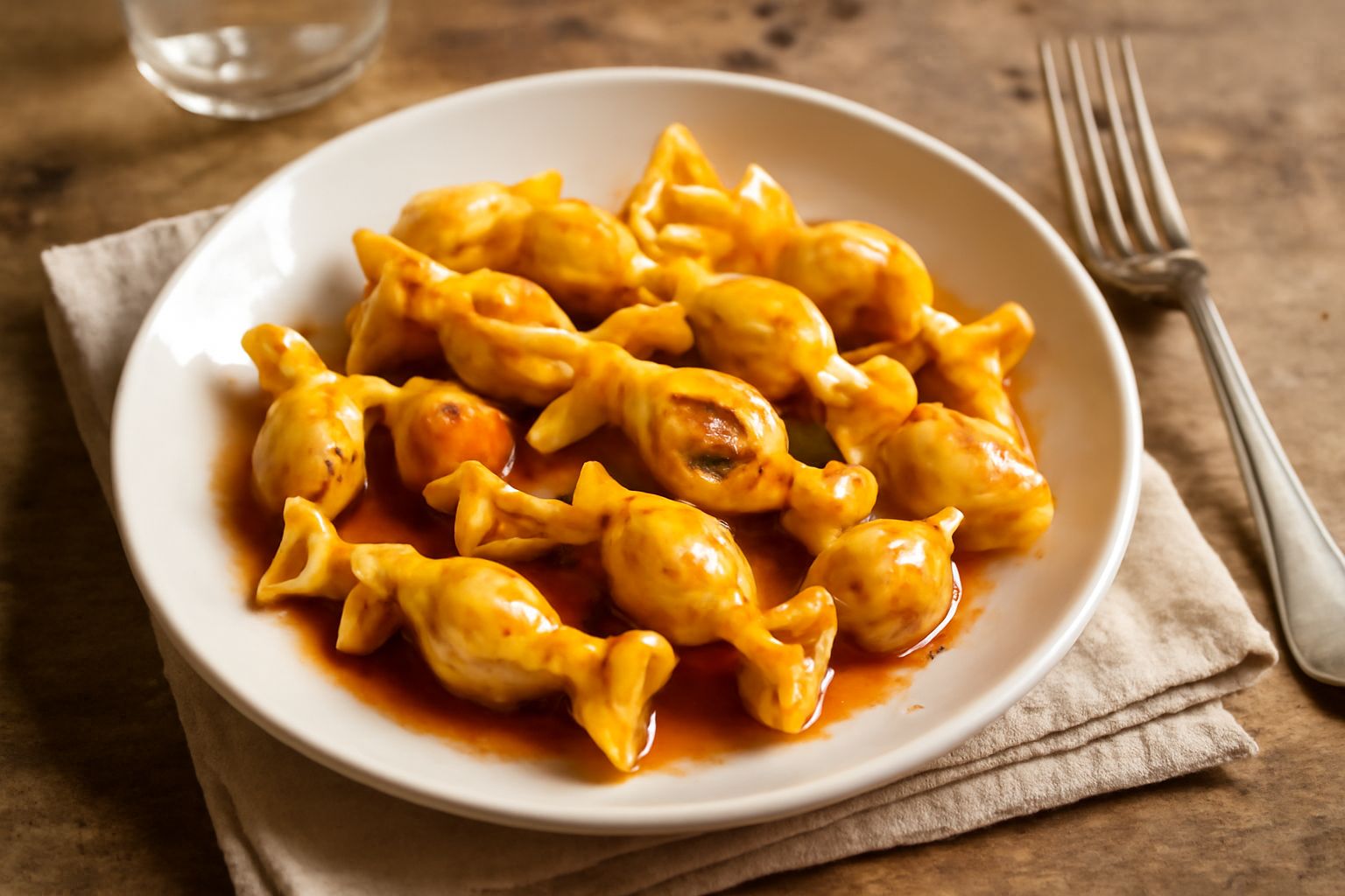 Caramelle di pasta ripiena di carne