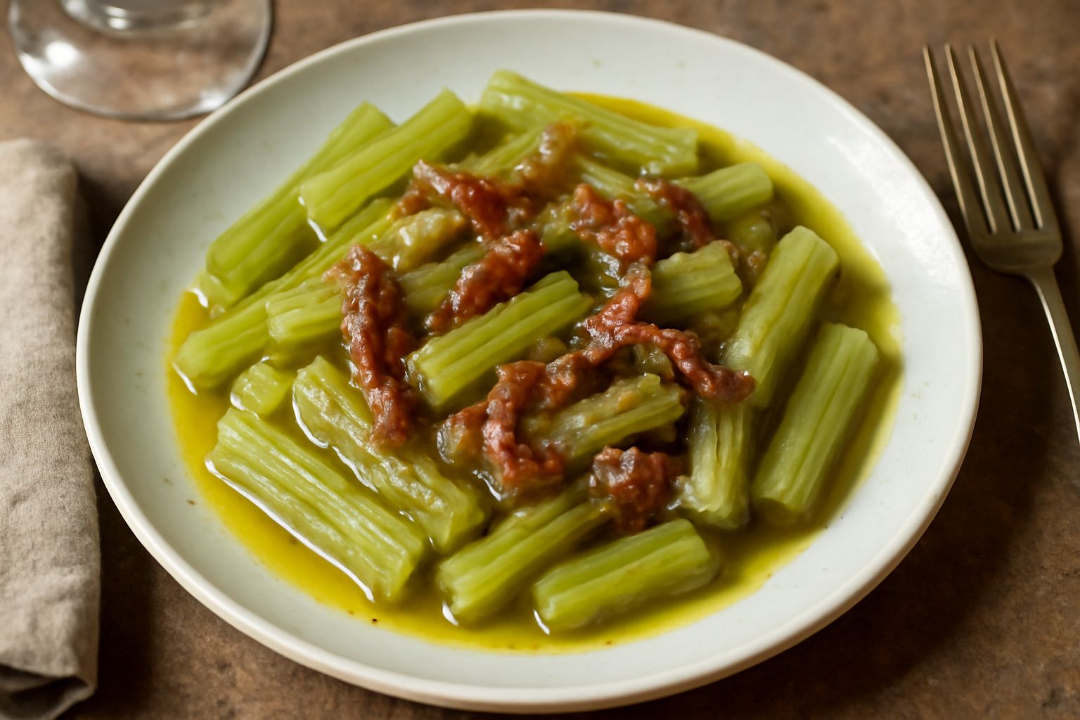 Cardi selvatici con acciughe