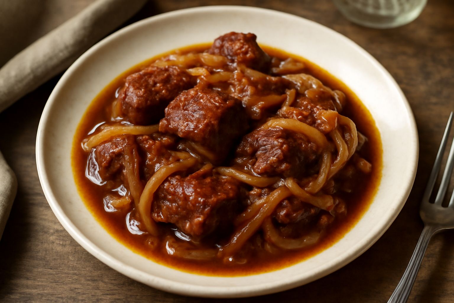 Carne con le cipolle