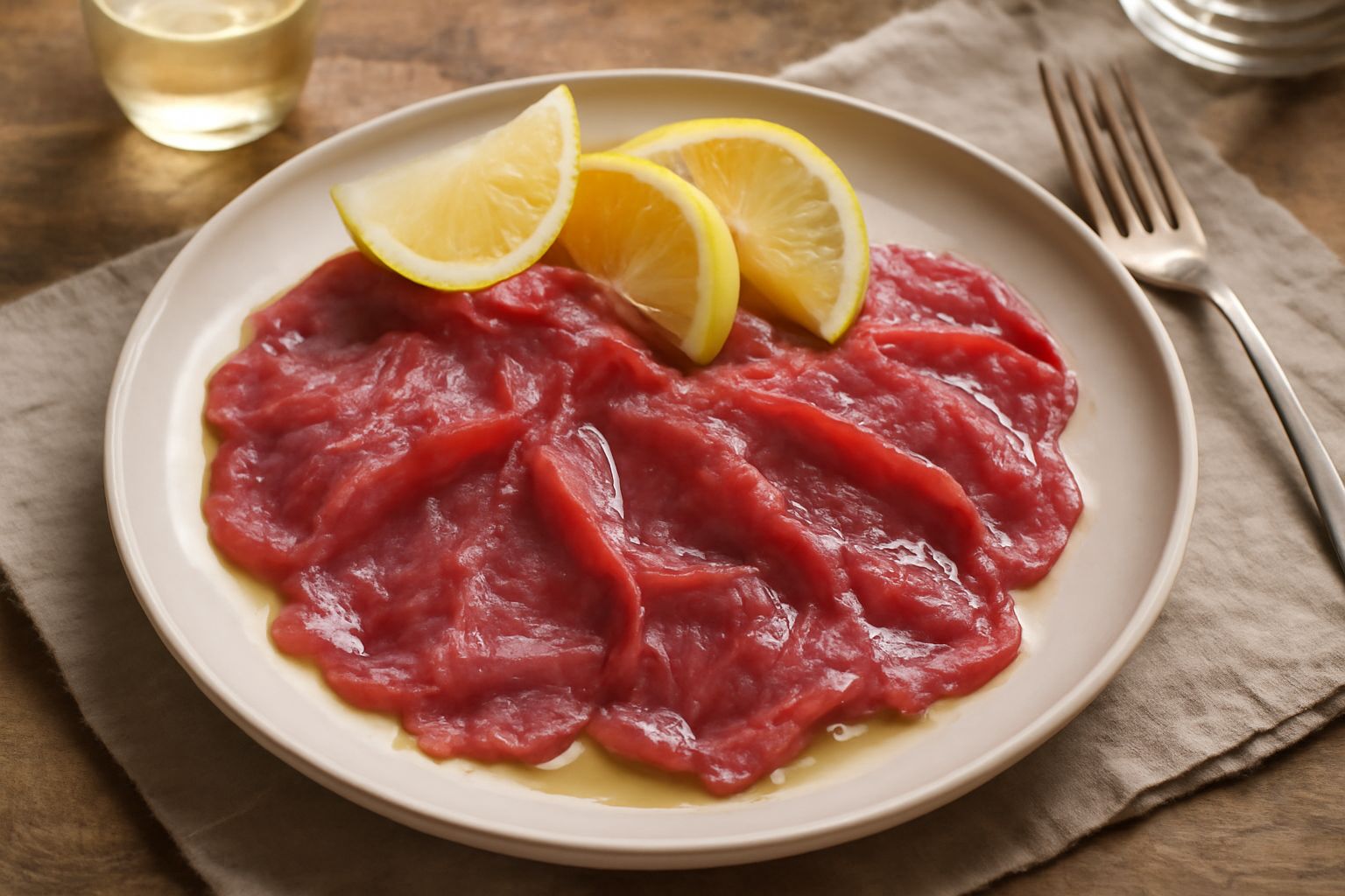 Carne cruda con limone