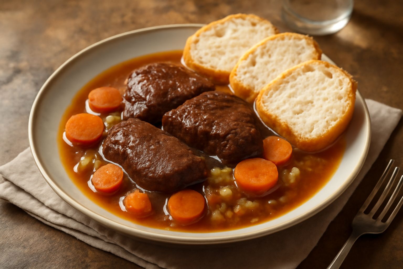 Carne in umido con pane