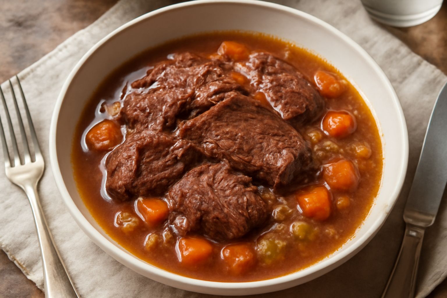 Carne salata in umido