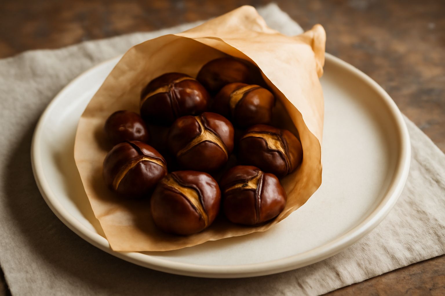Cartoccio di castagne arrosto