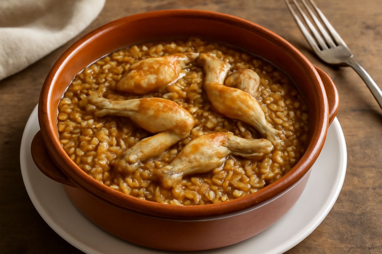 Casseruola di riso e rane