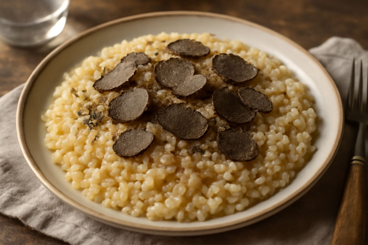 Casseruola di risotto al tartufo