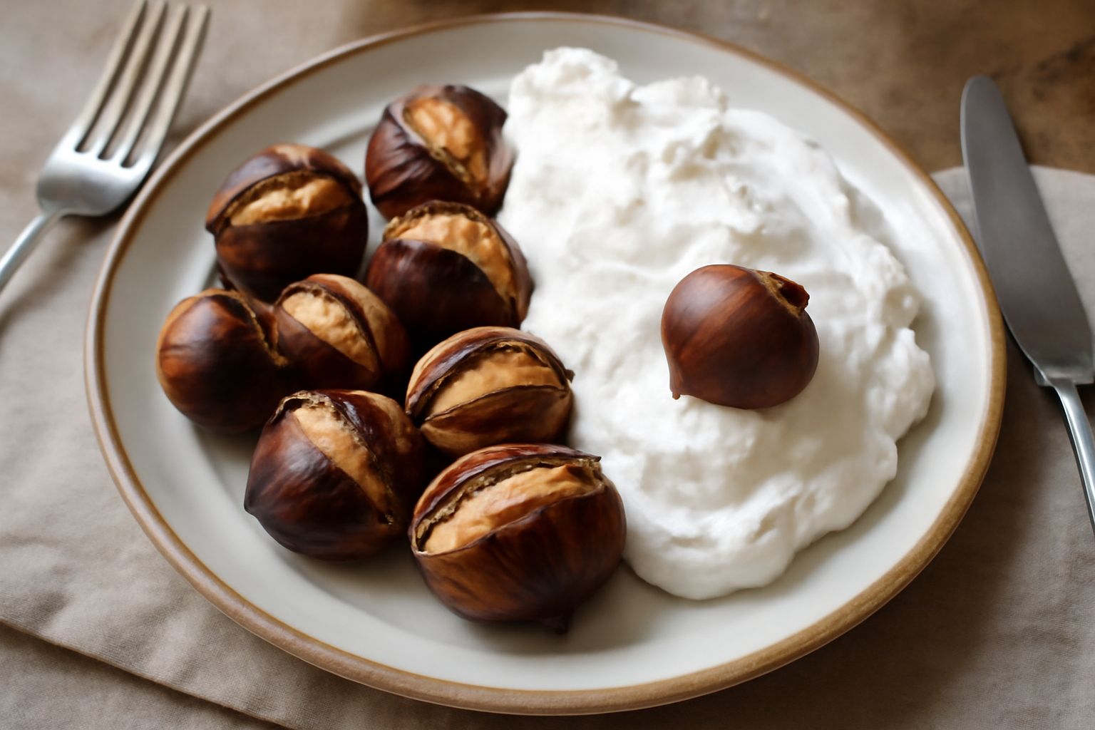 Castagne e panna