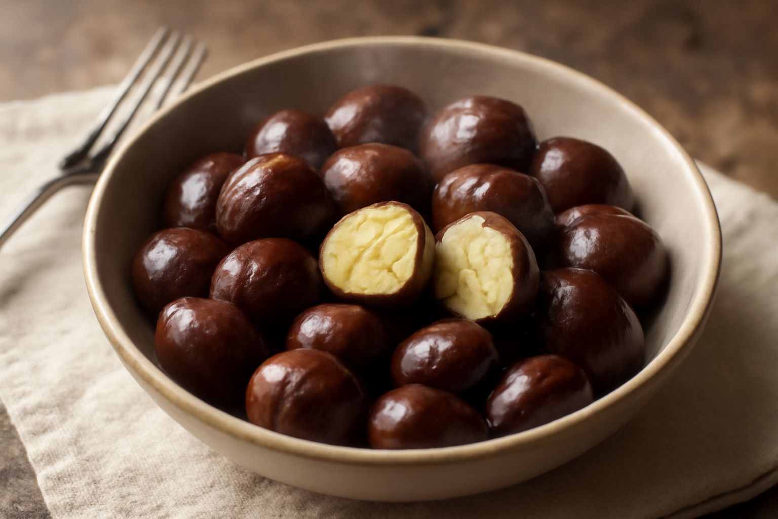 Castagne lessate conservate