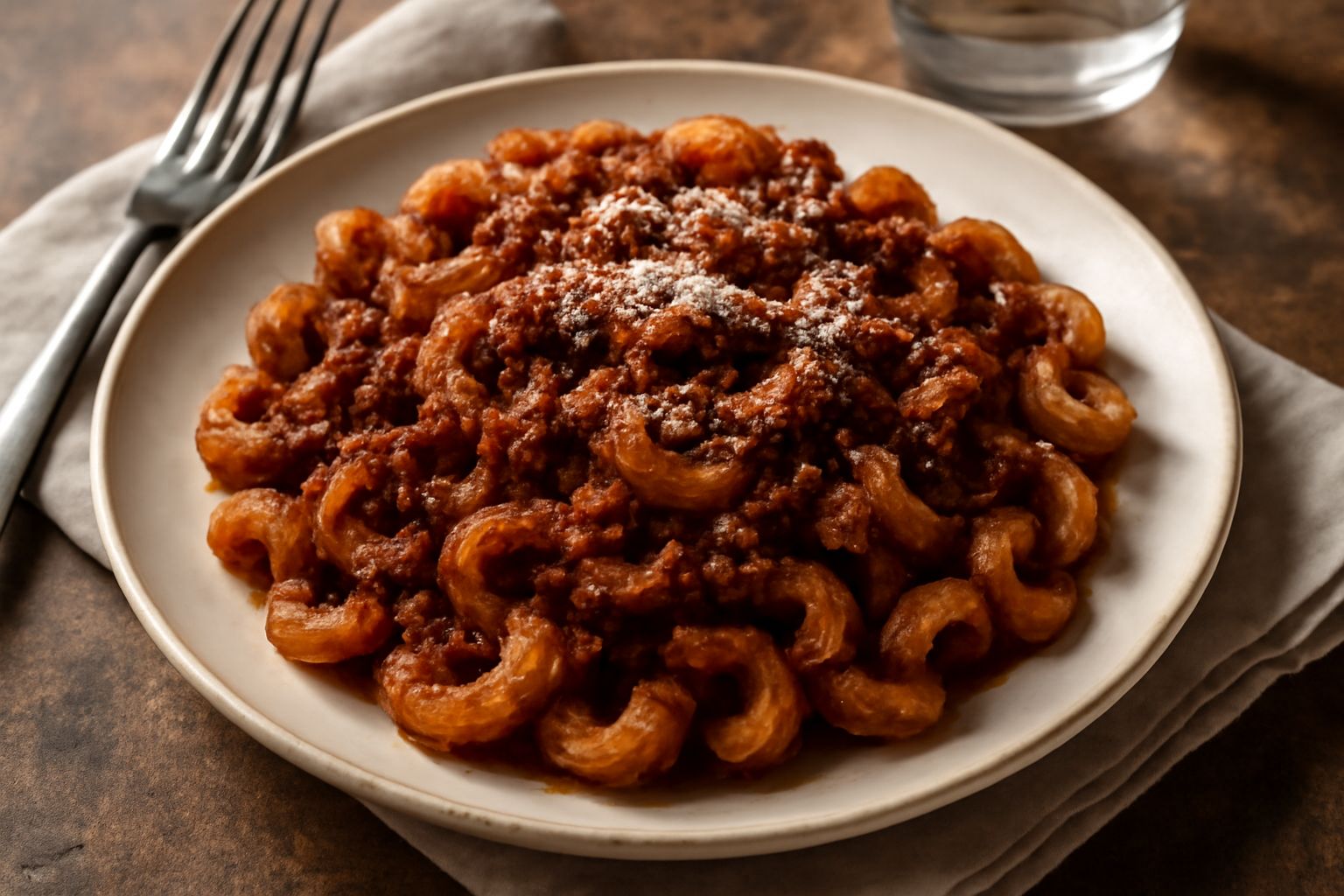 Cavatappi al ragù di castrato