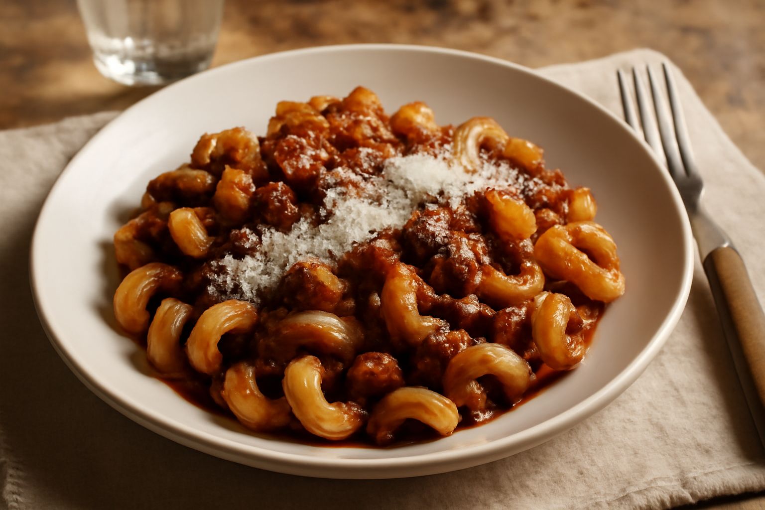 Cavatappi con ragù di capretto