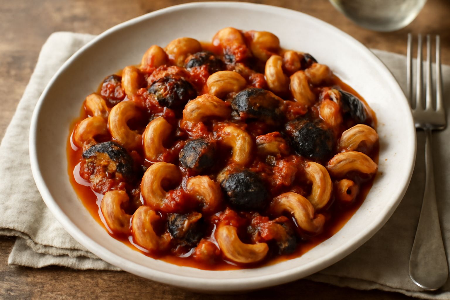 Cavatappi con sugo di melanzane