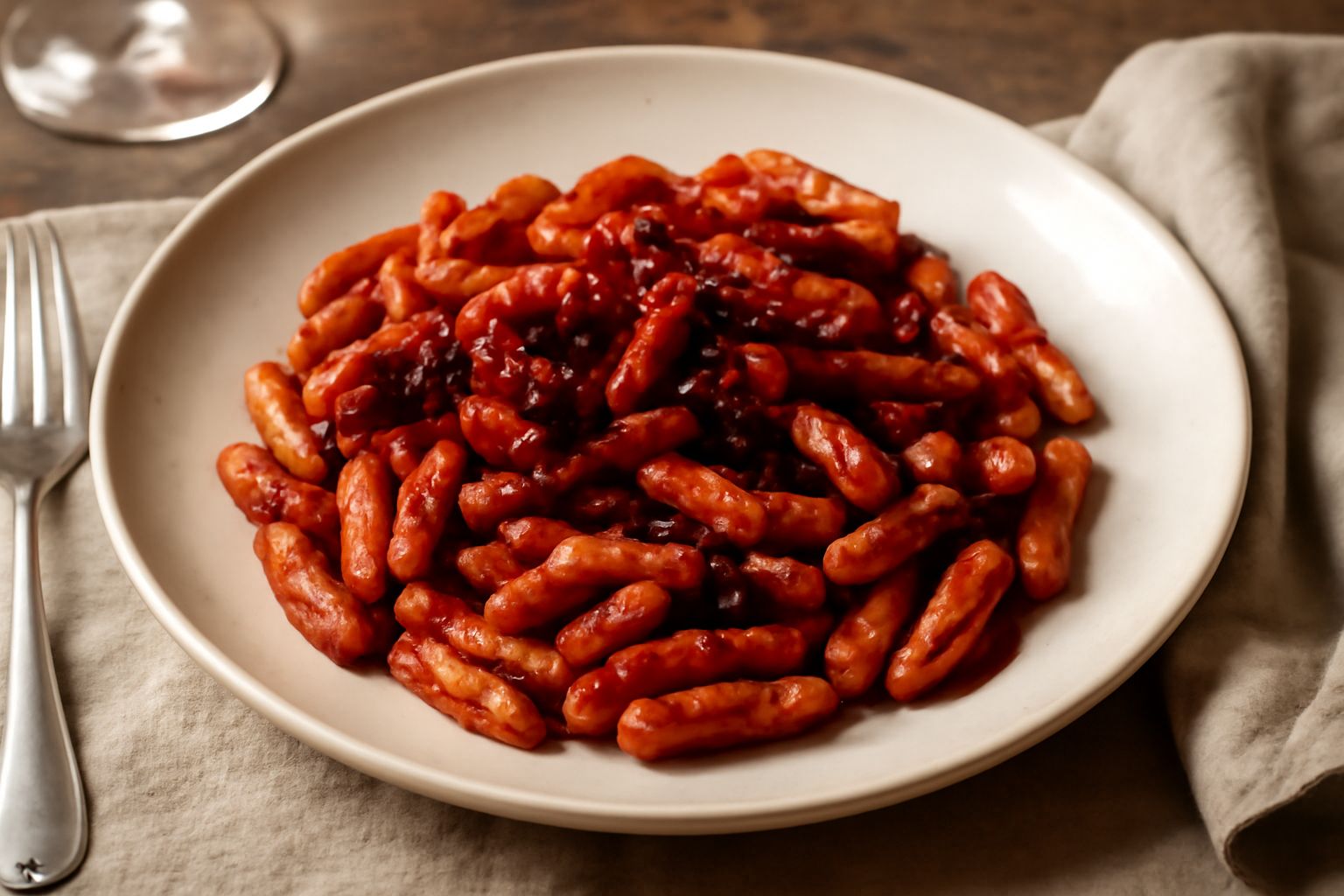 Cavatelli al sugo di peperoni cruschi