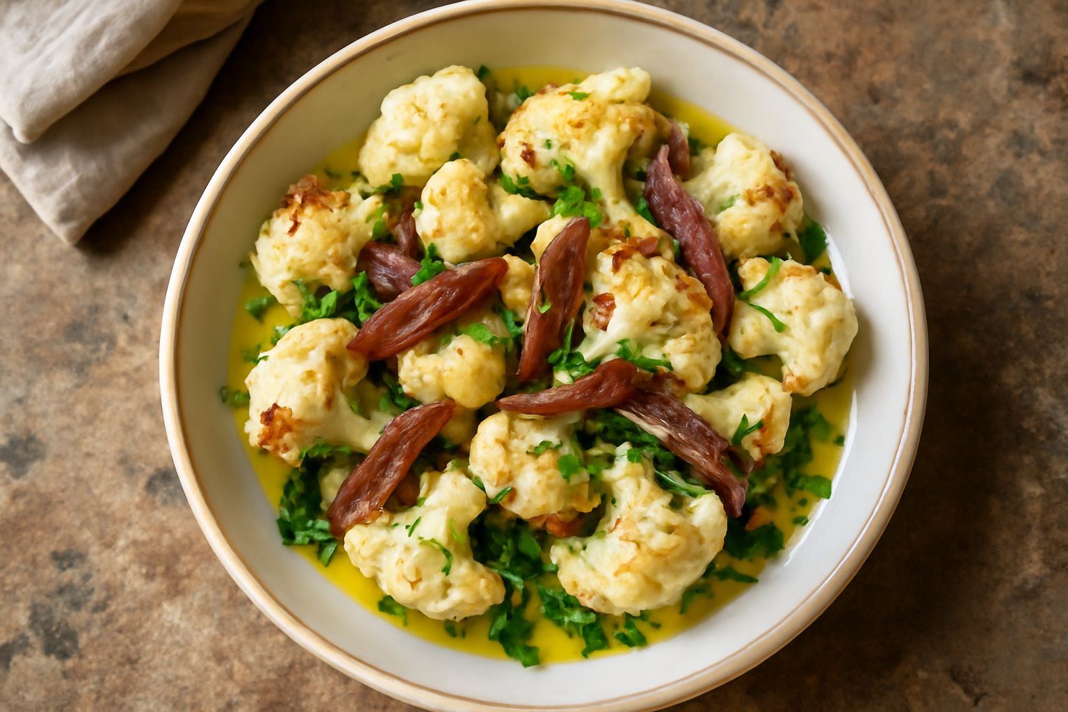Cavolfiore con le acciughe