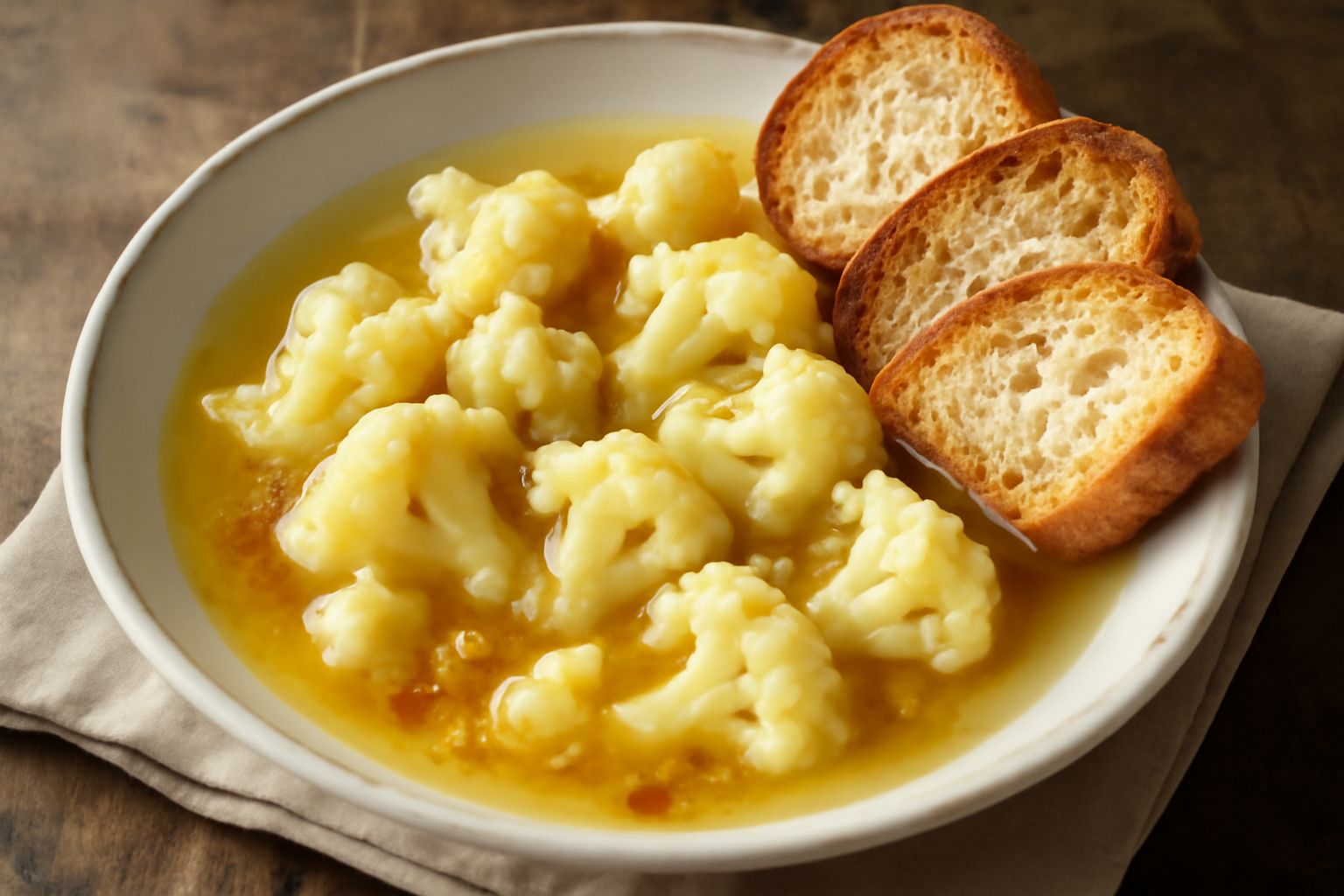 Cavolfiore in brodo povero