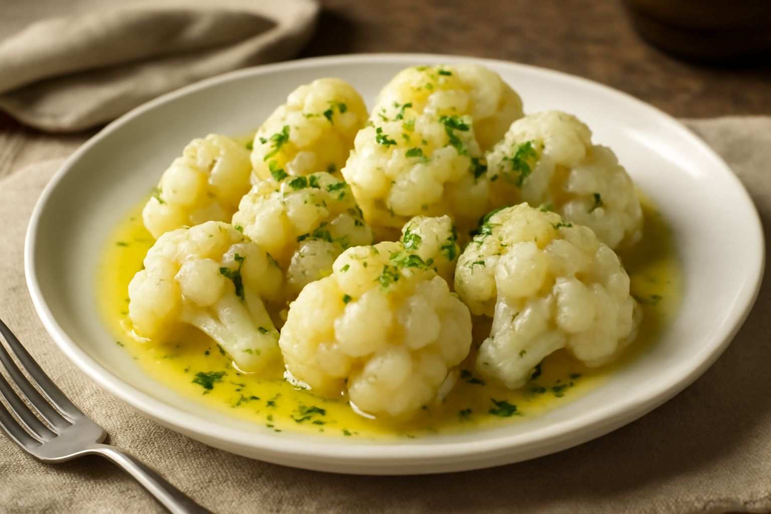 Cavolfiore lessato freddo in vinaigrette