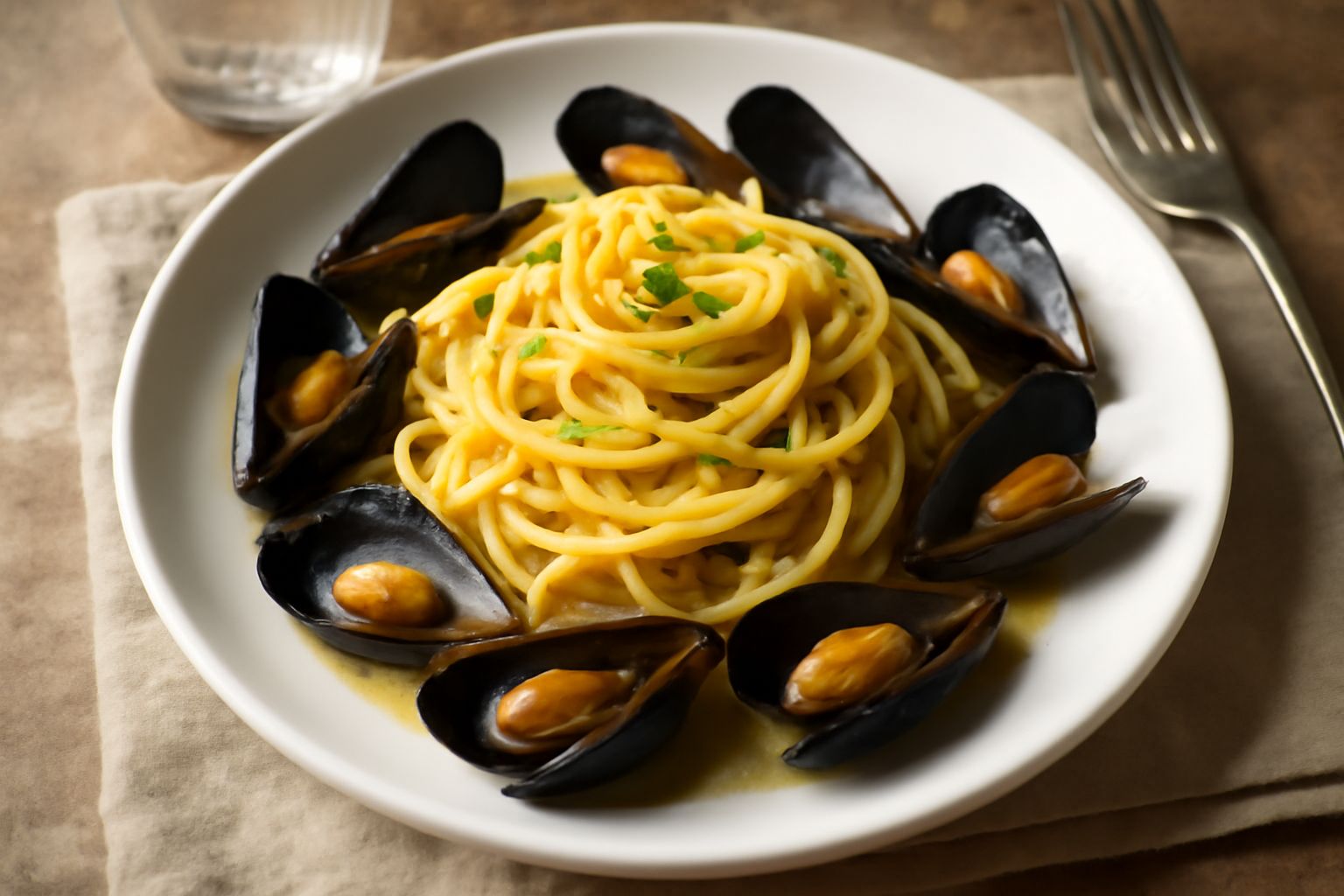 Chitarra con le cozze