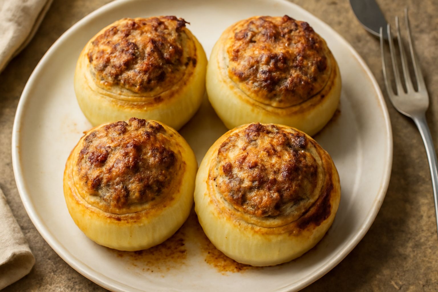 Cipolle ripiene cotte al forno