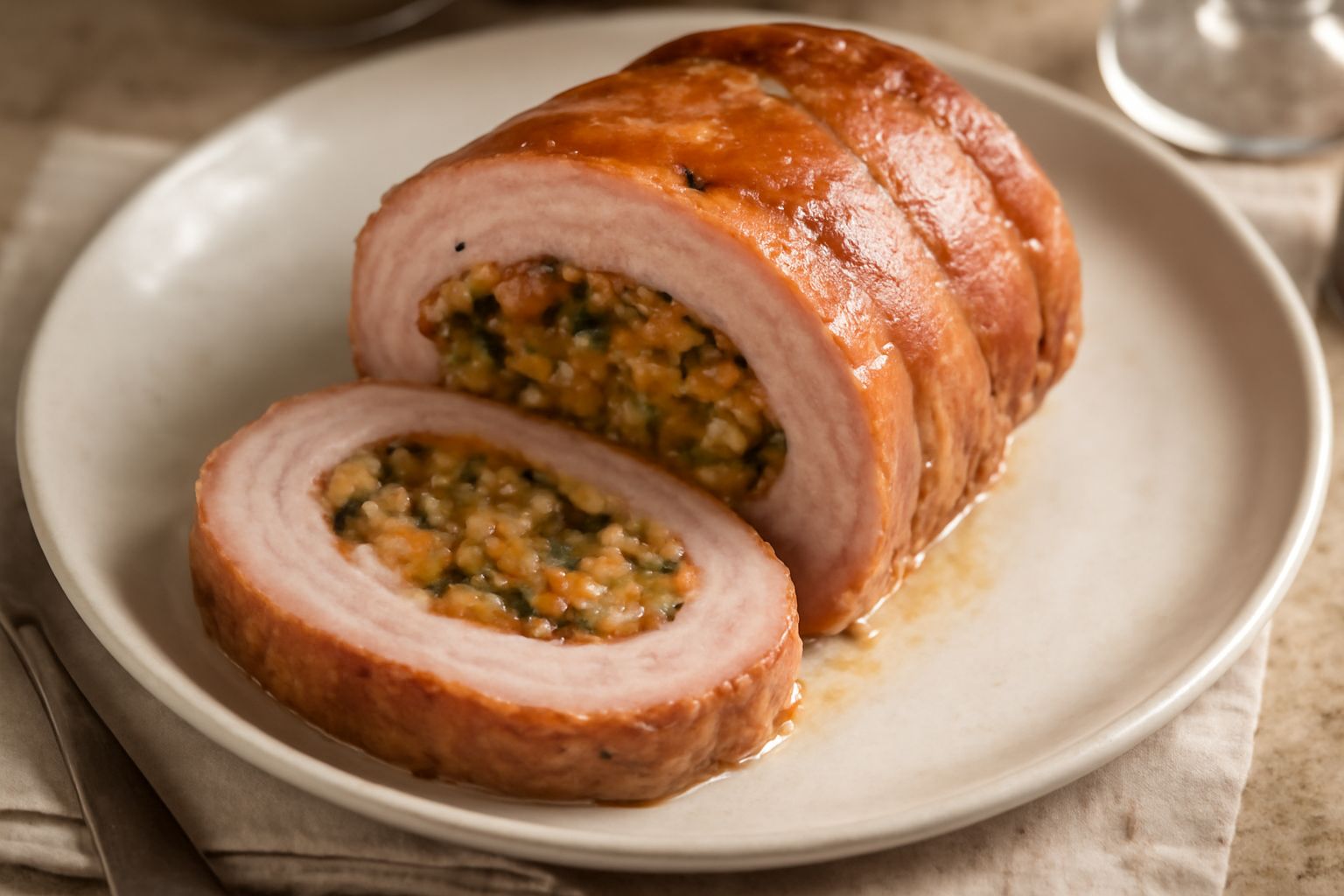 Collo di maiale ripieno