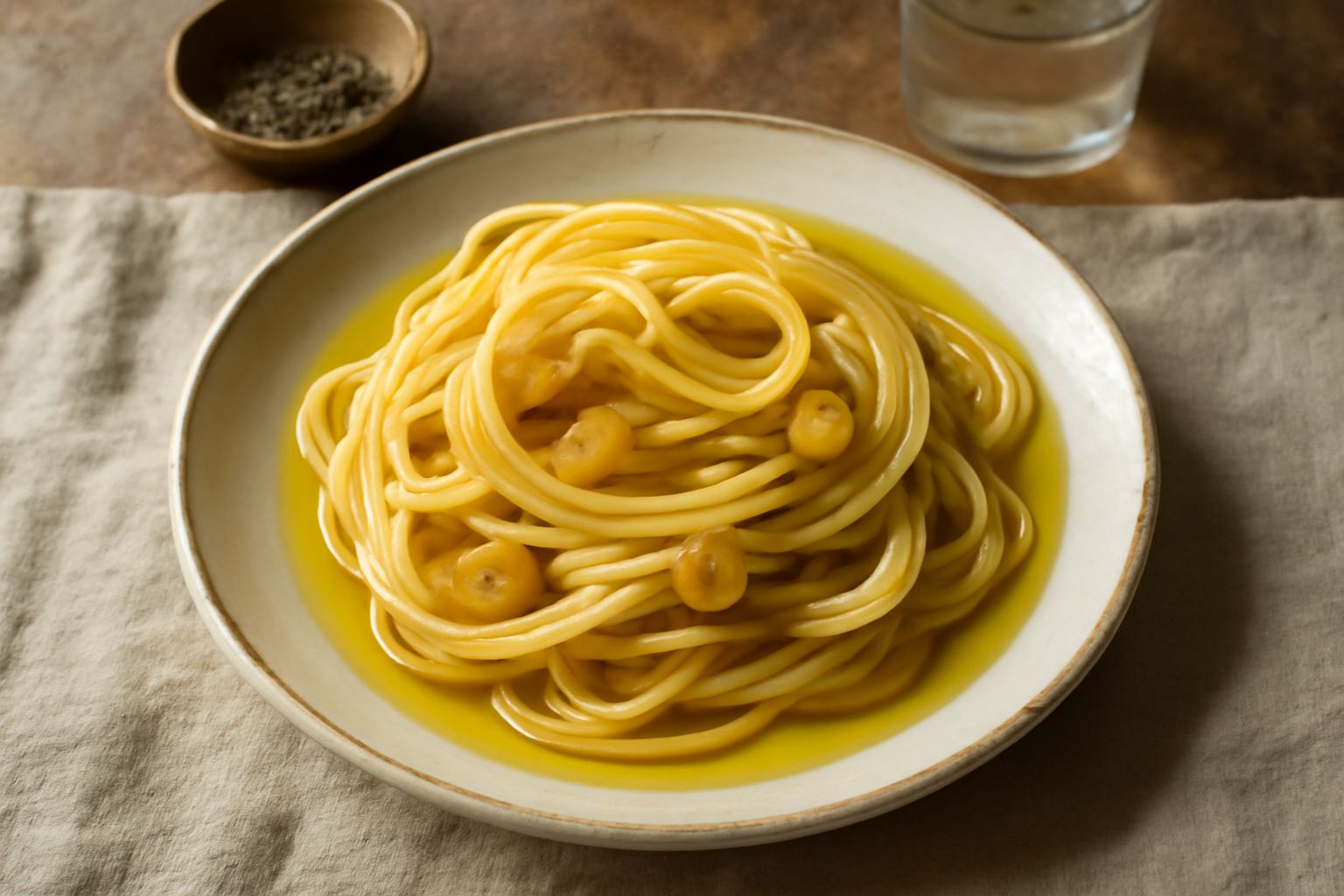 Condimento all'olio e aglio