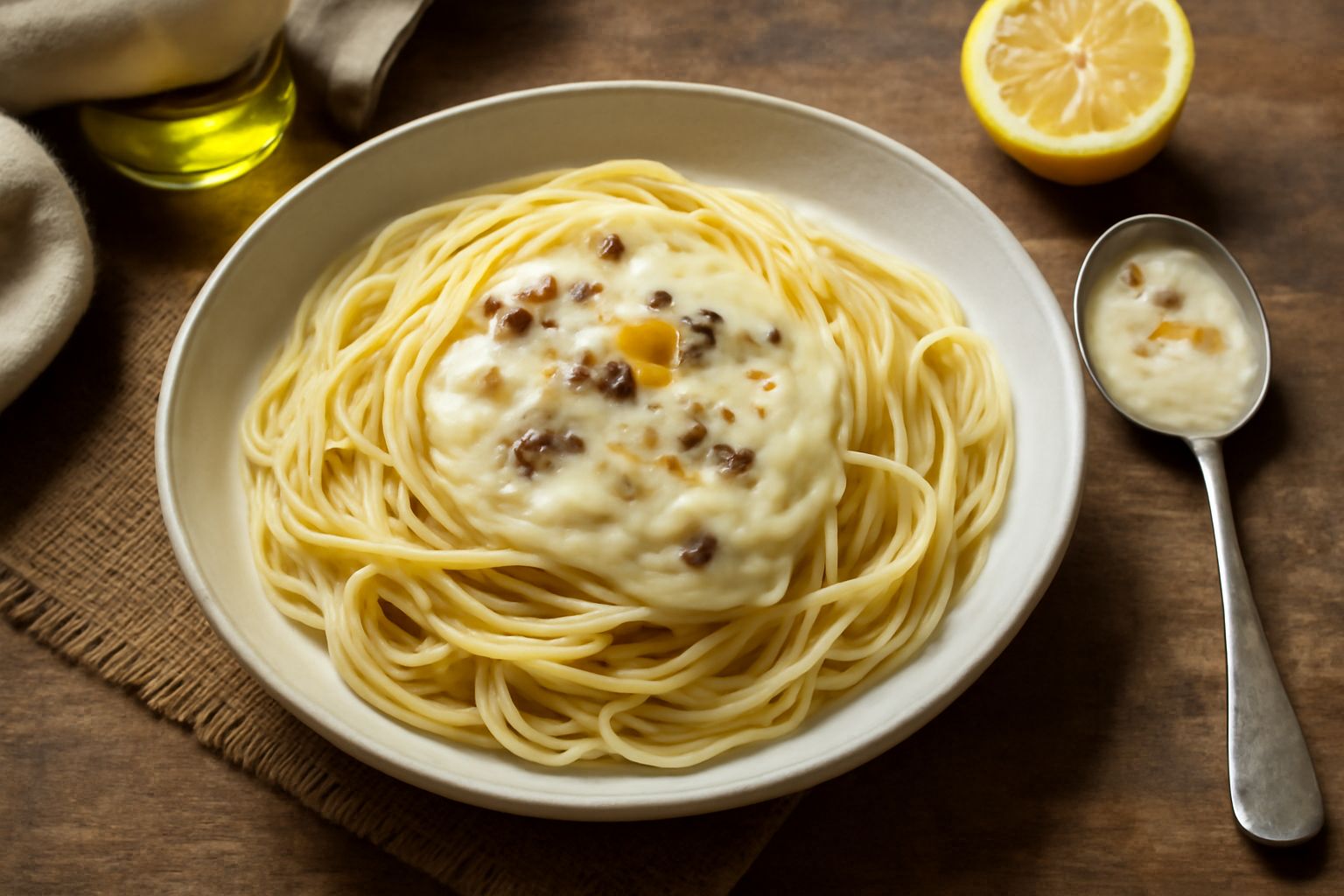 Condimento di acciughe e limone