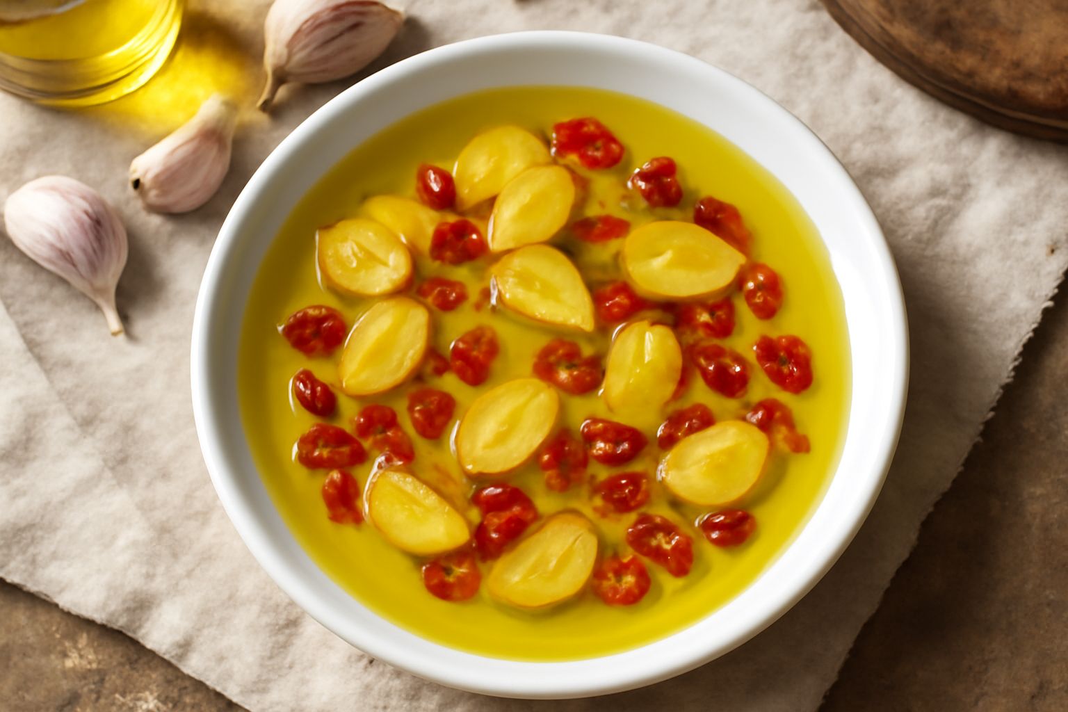 Condimento di aglio e peperoncino