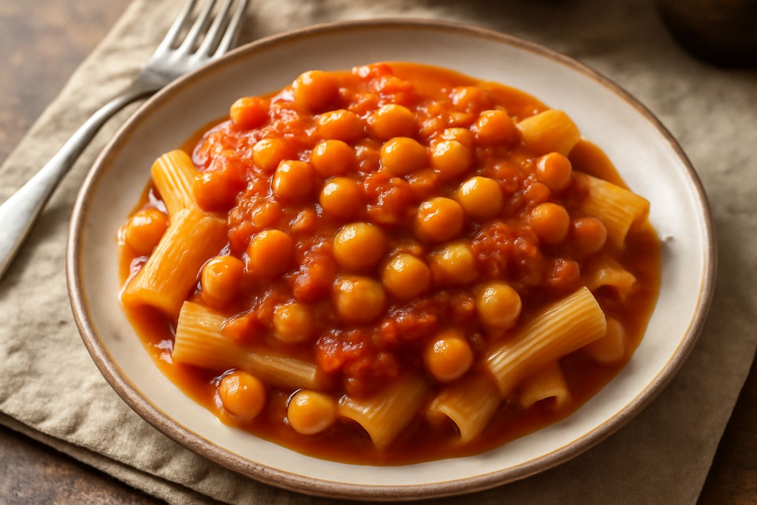 Condimento di ceci e pomodoro