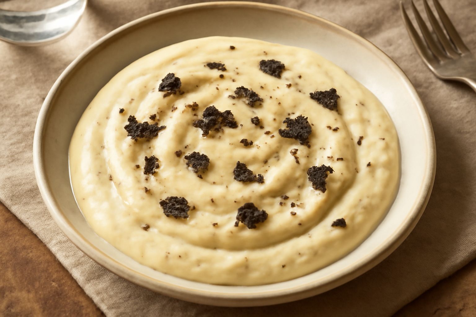 Condimento di formaggio e tartufo