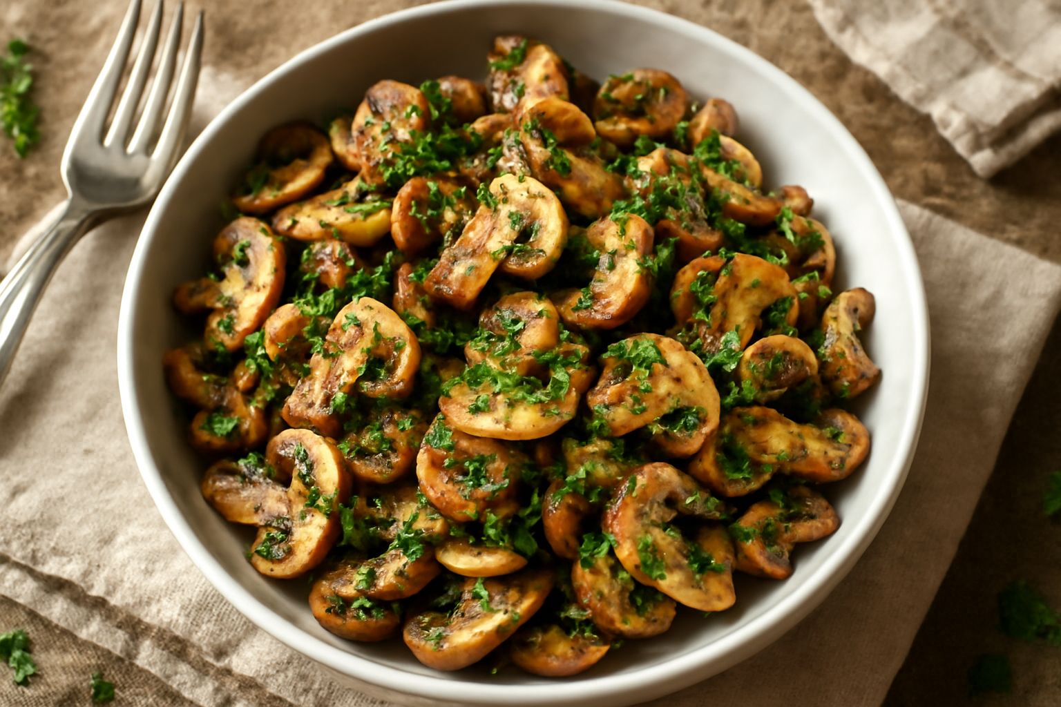 Condimento di funghi trifolati