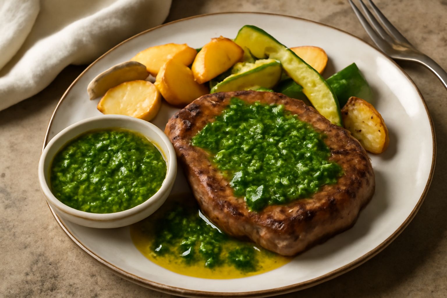 Condimento di menta e aglio