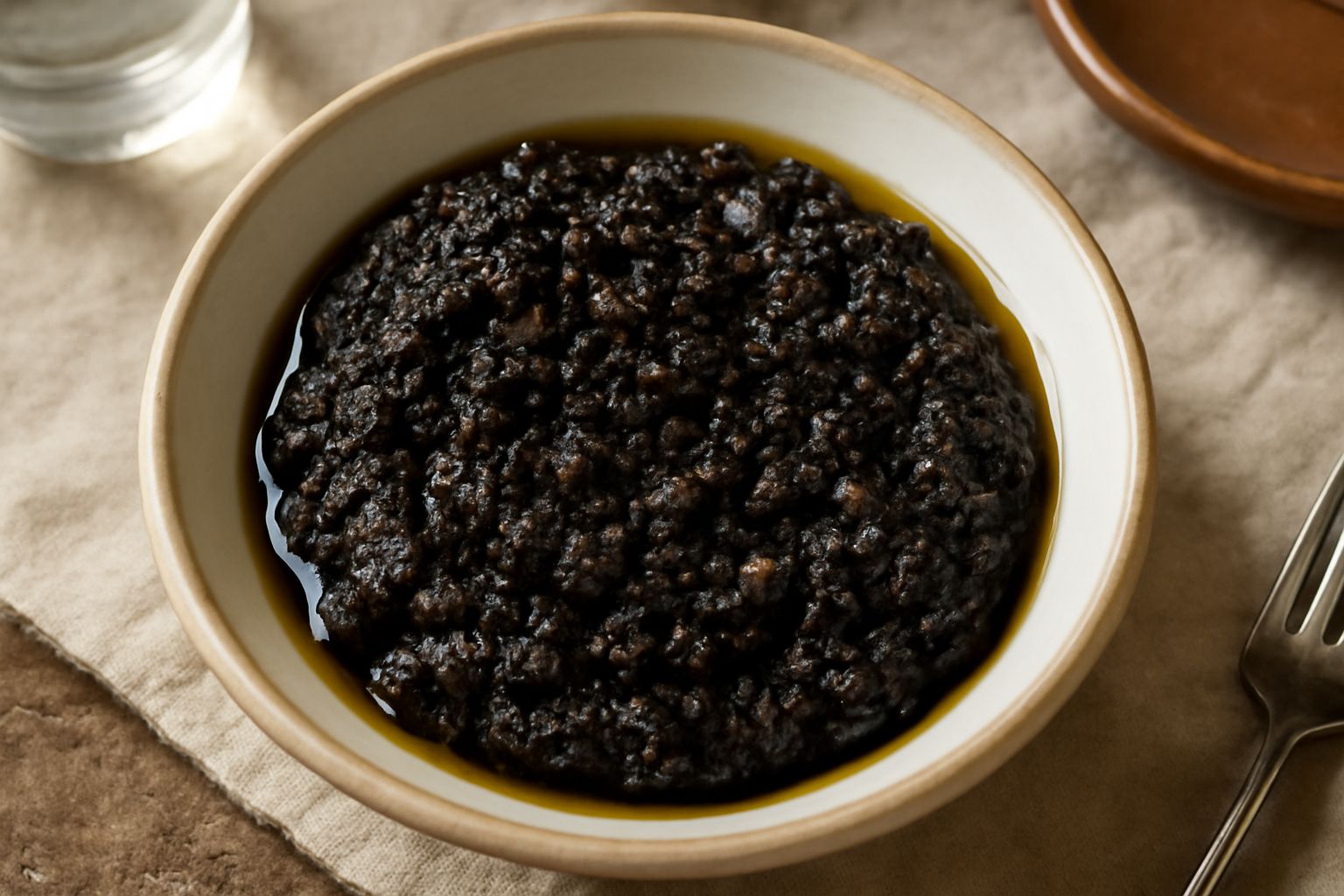 Condimento di olive nere