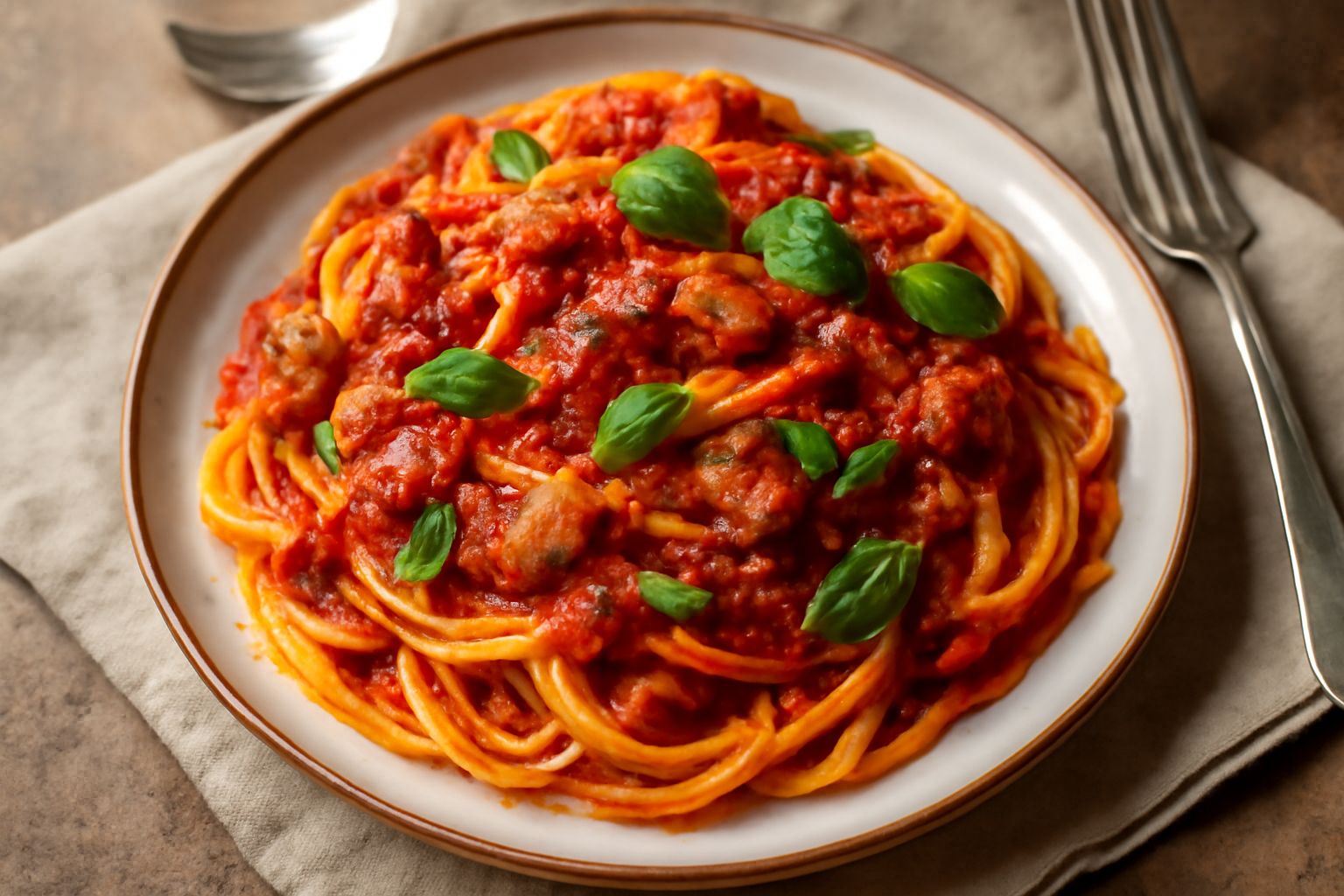 Condimento di pancetta e pomodoro
