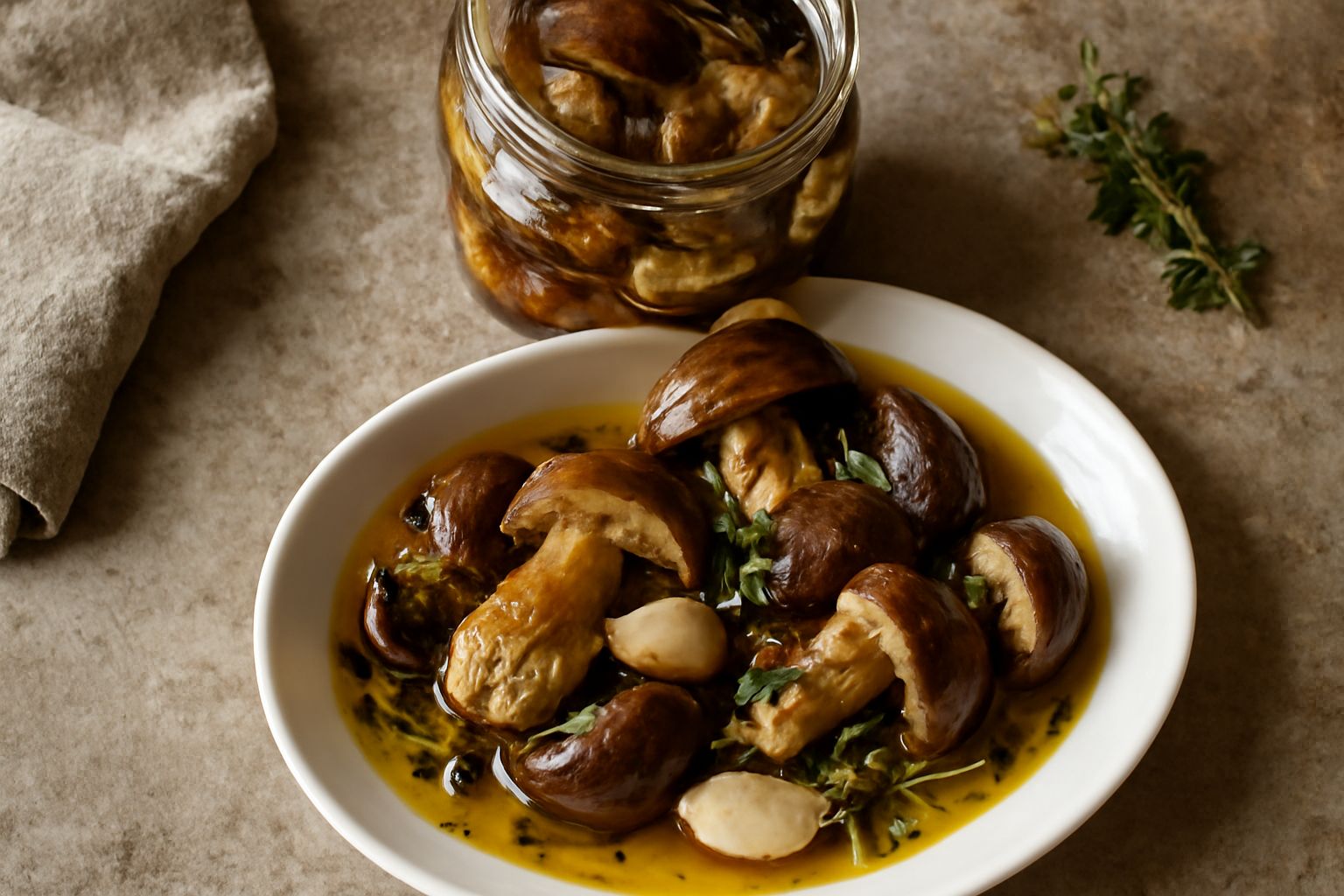 Conserva di funghi porcini