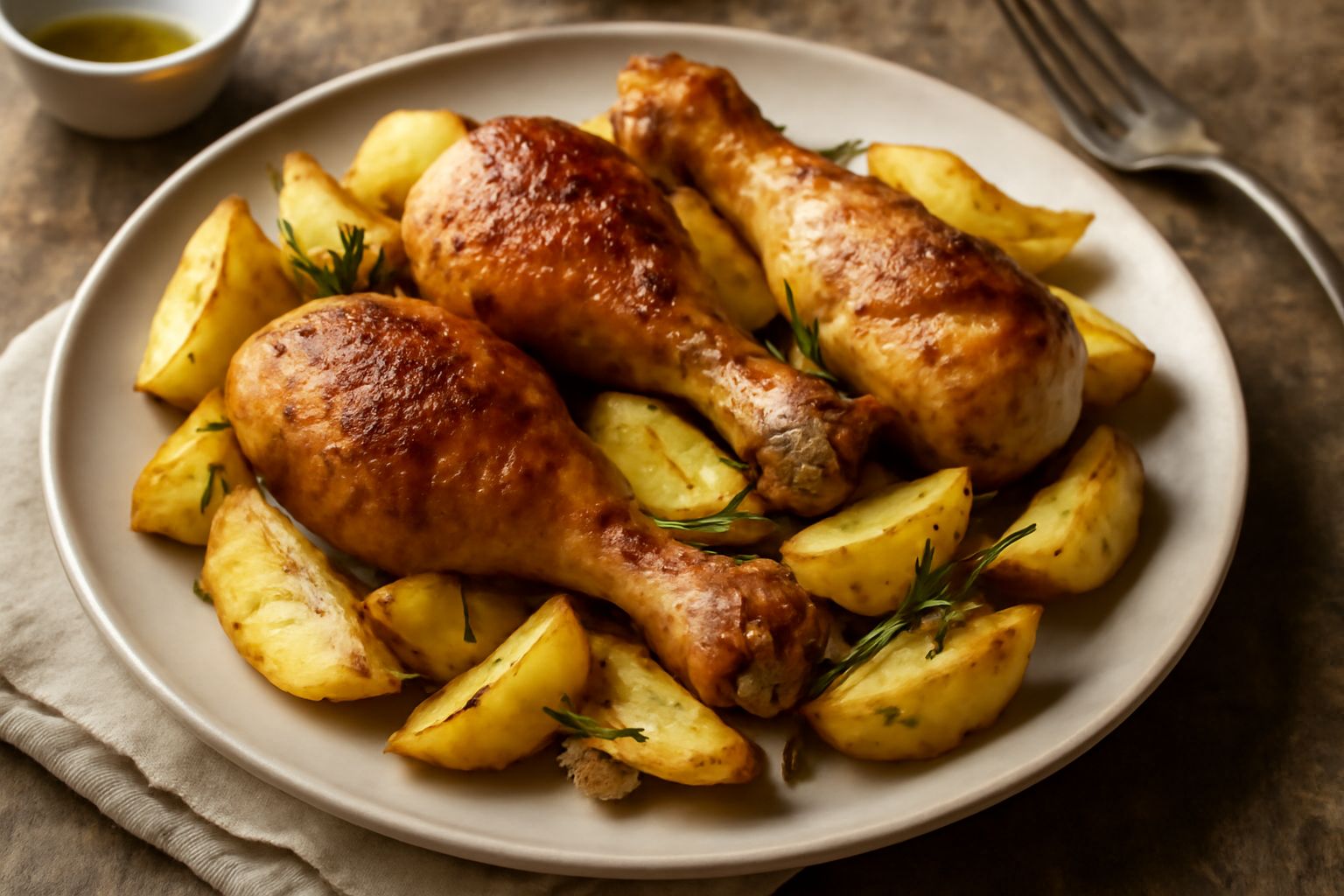 Cosce di pollo al forno