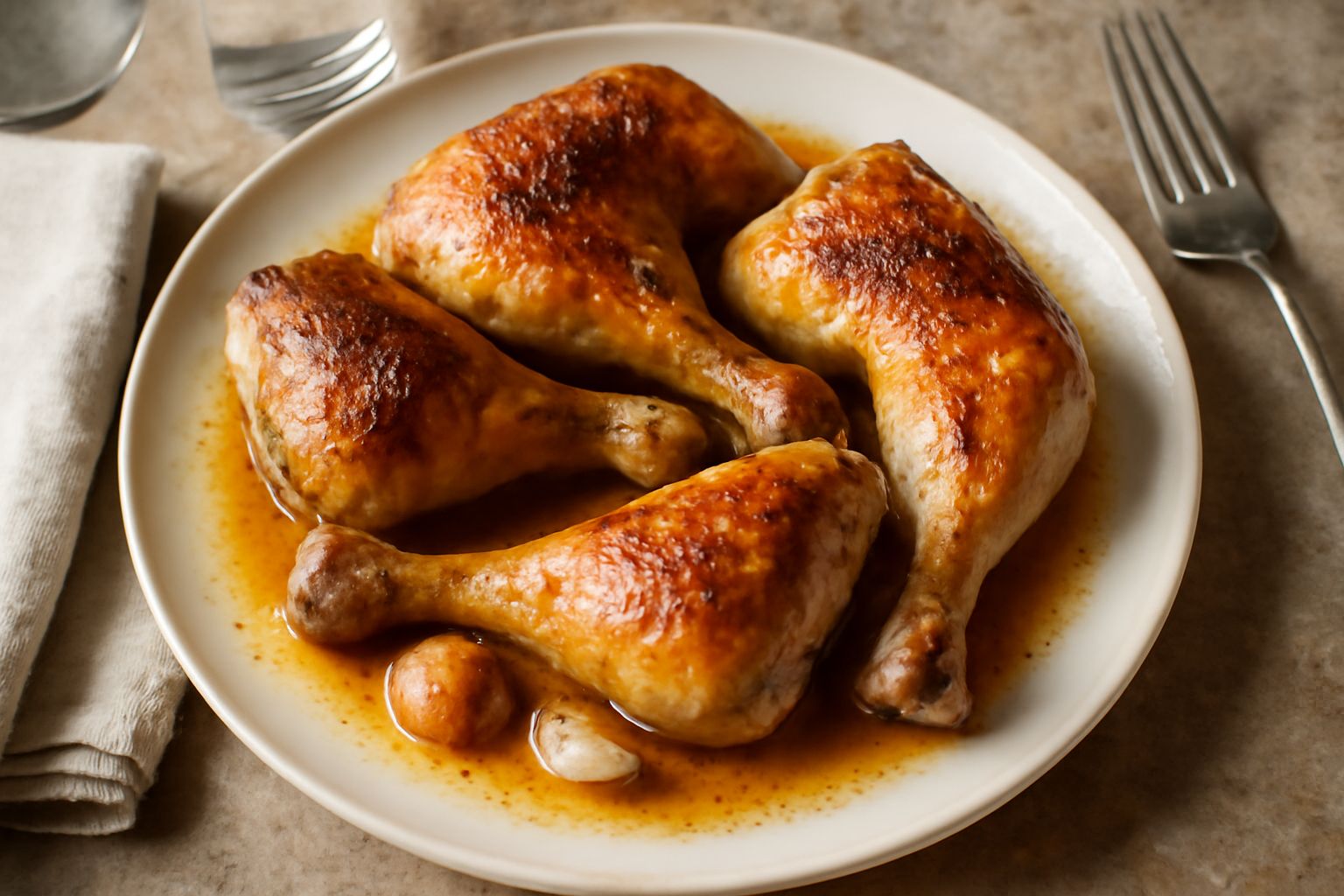 Cosce di pollo arrosto
