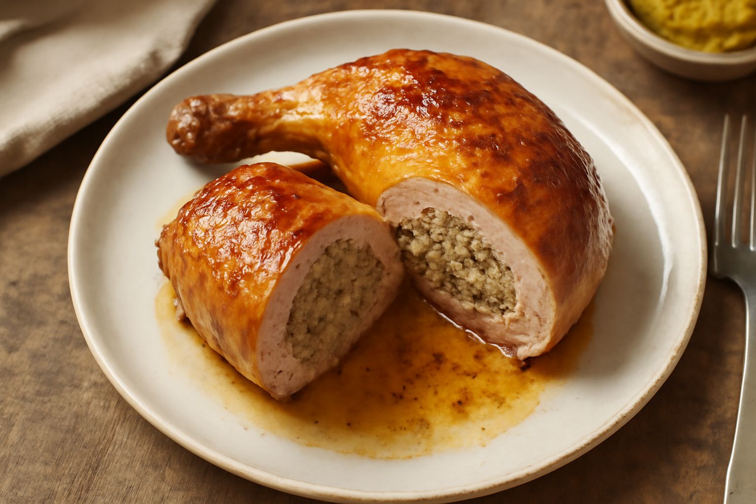 Coscia di pollo ripiena