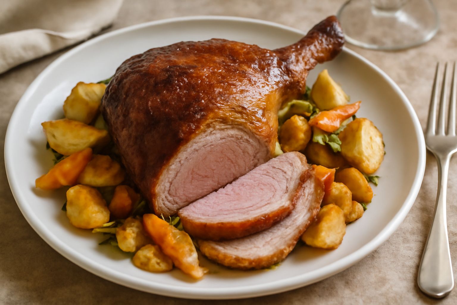 Cosciotto d'agnello al forno