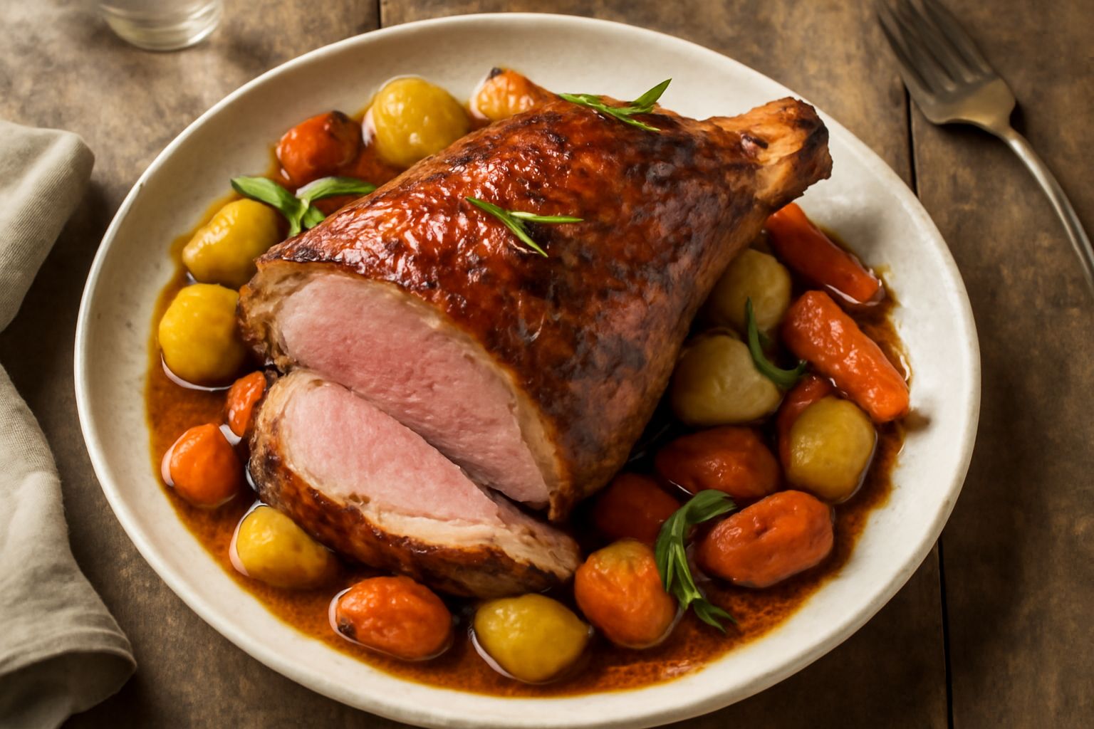 Cosciotto d'agnello arrosto