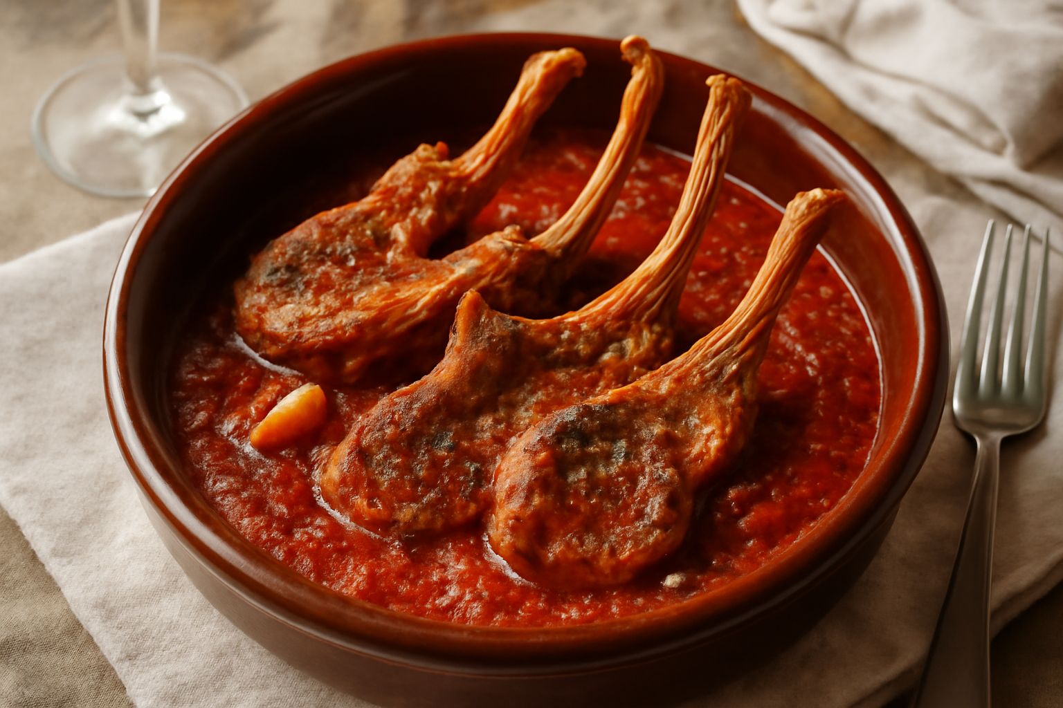 Costolette d'agnello alla pignata