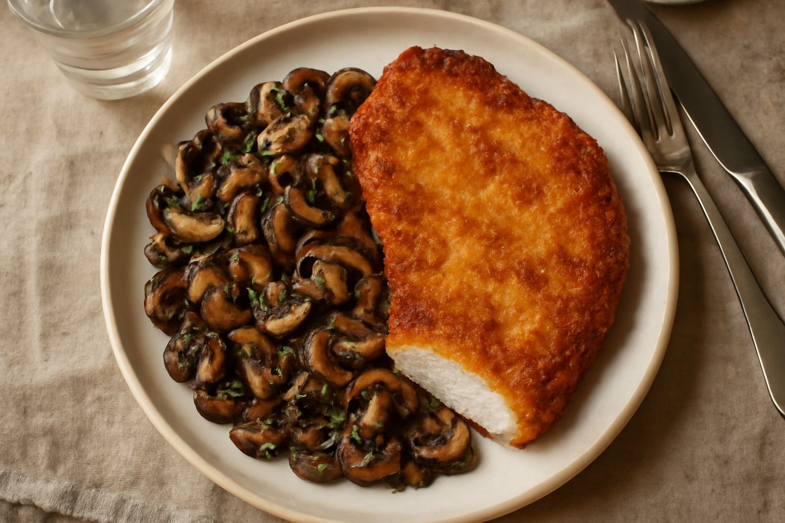 Cotoletta con i funghi