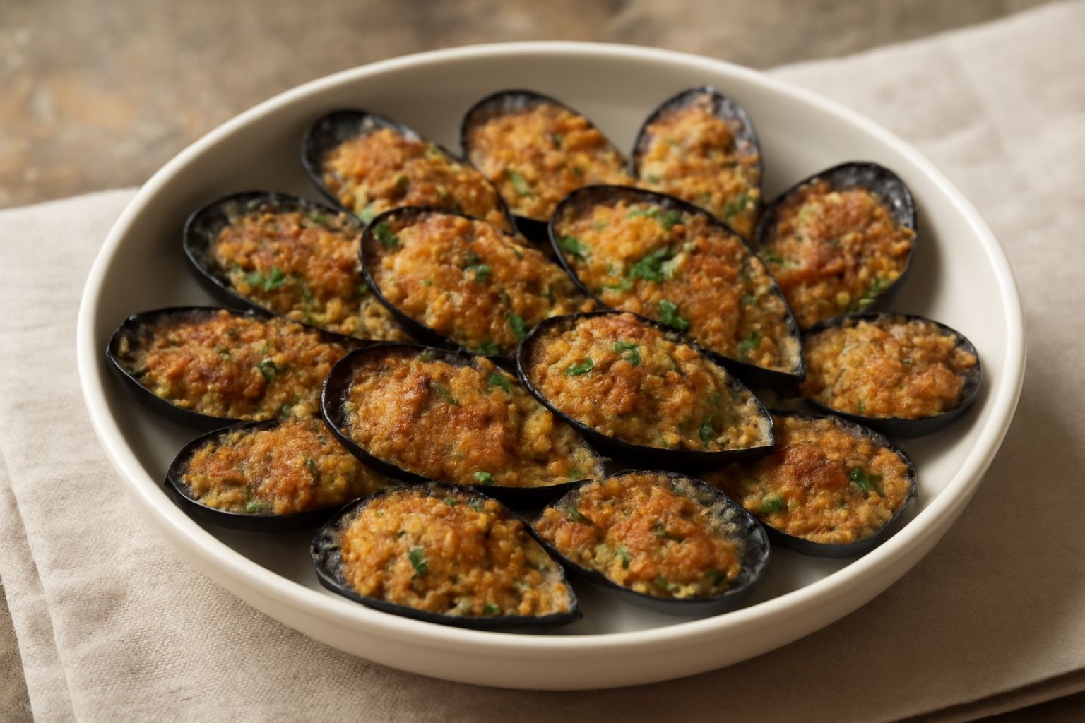 Cozze gratinate fredde