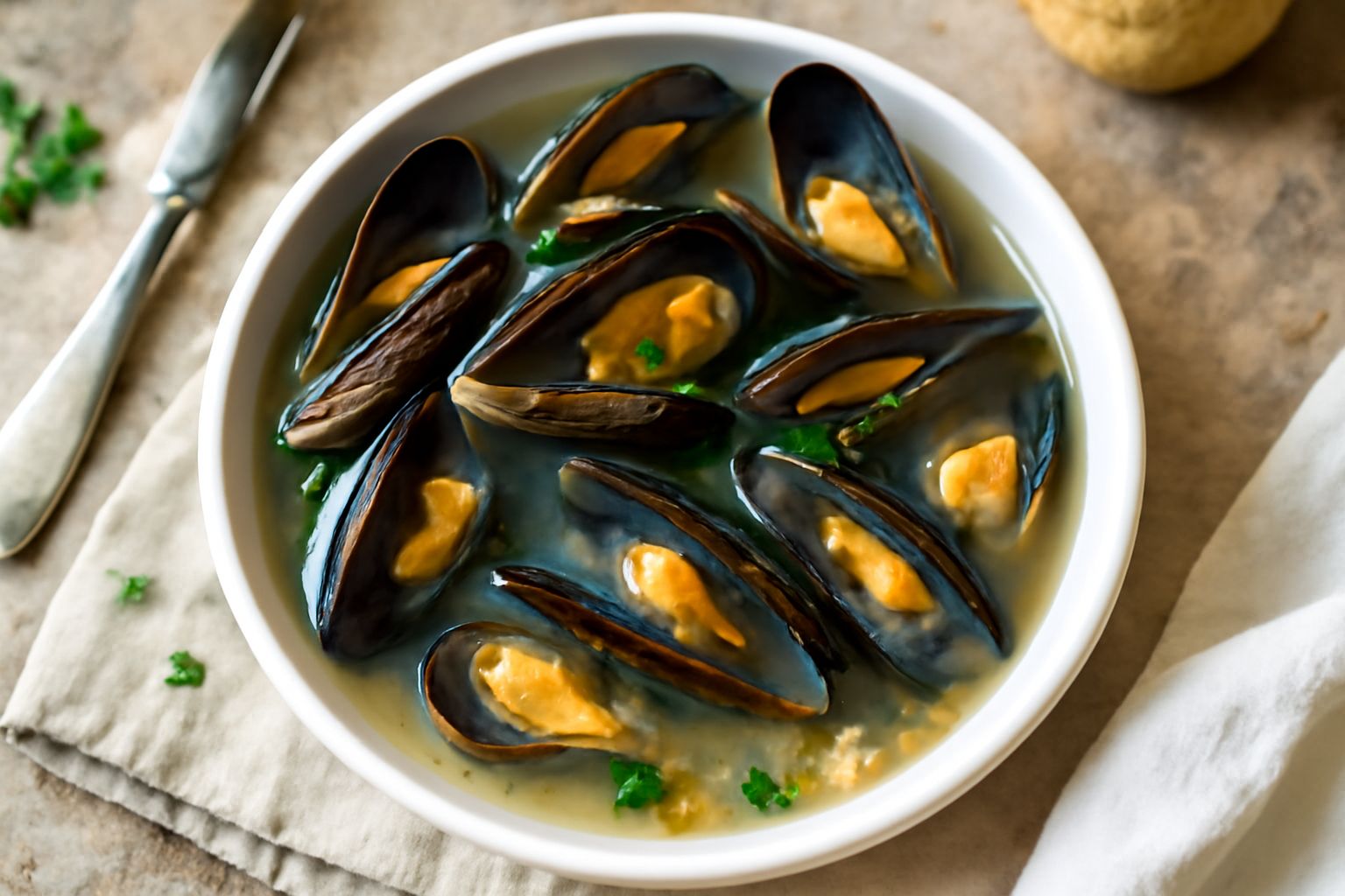 Cozze in brodo
