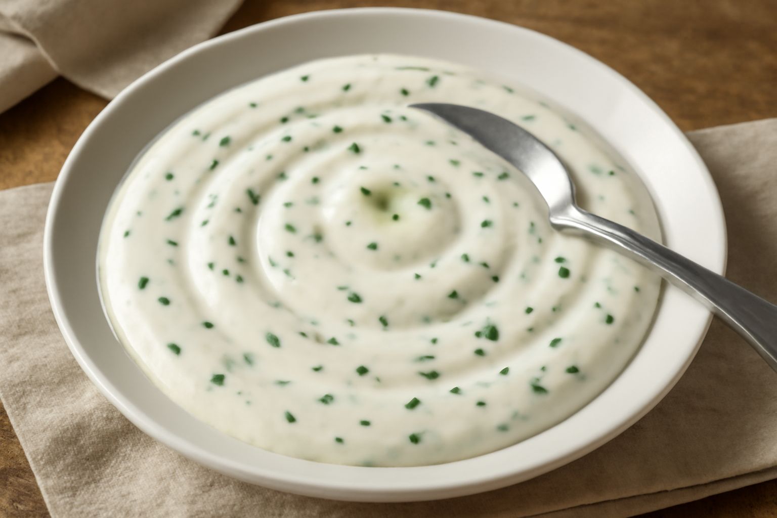 Salsa di panna ed erba cipollina