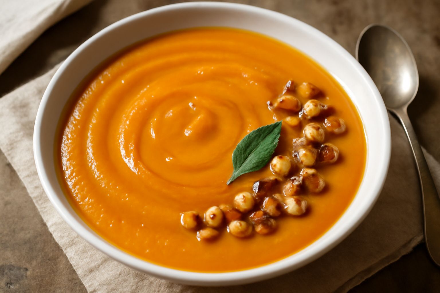 Crema di zucca e castagne