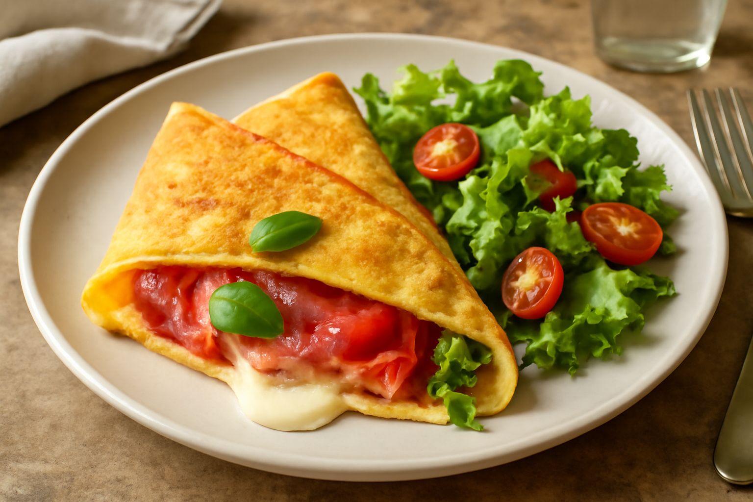 Crepes salate sorrentine