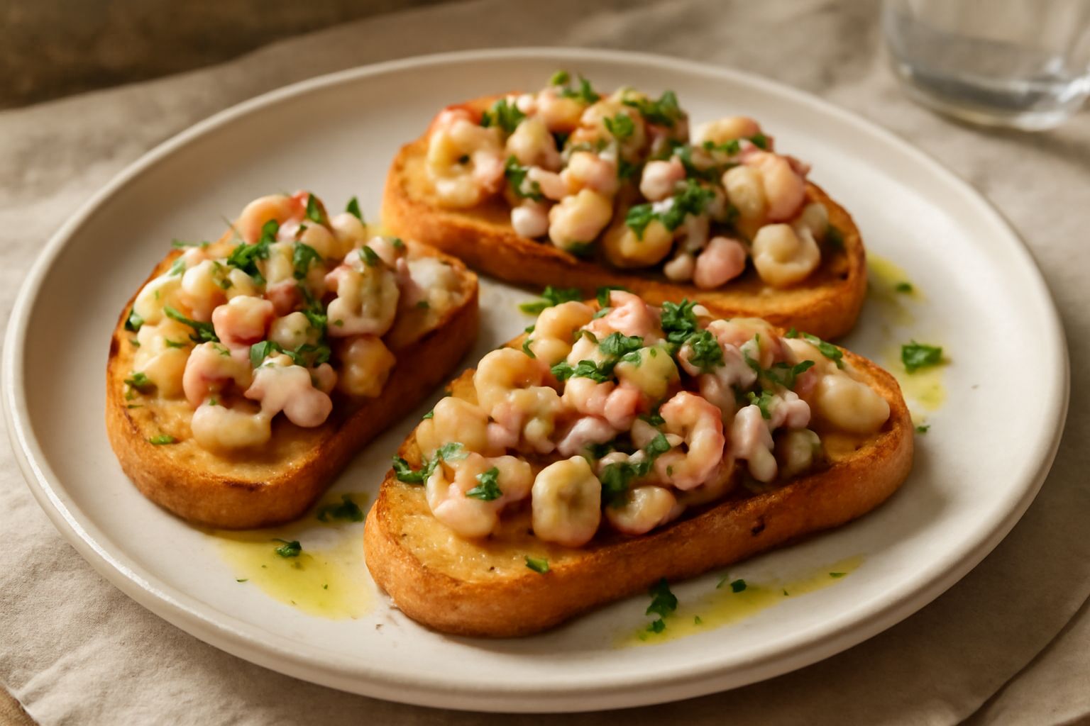 Crostini ai frutti di mare